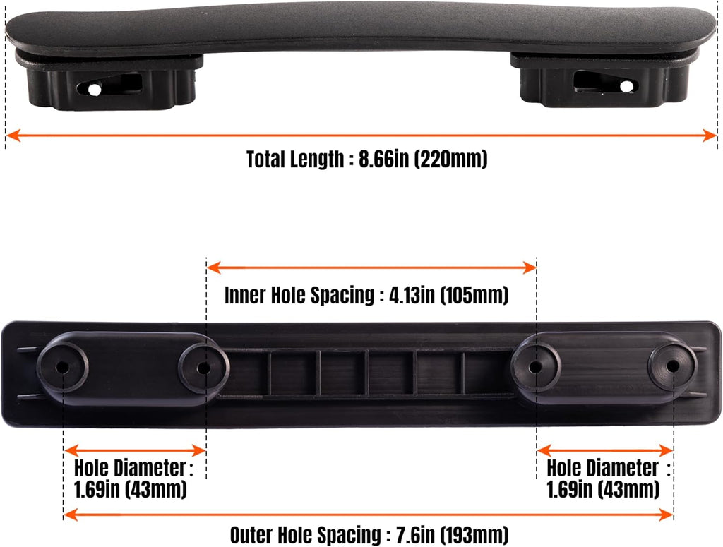 Luggage Handle 220mm Durable Spare Replacement Luggage Grip Carry Strap（HR-02N）