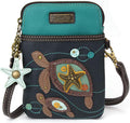 CHALA Ocean Collection Cell Phone Crossbody Purse-Women PU Leather/Canvas Multicolor Handbag with Adjustable Strap