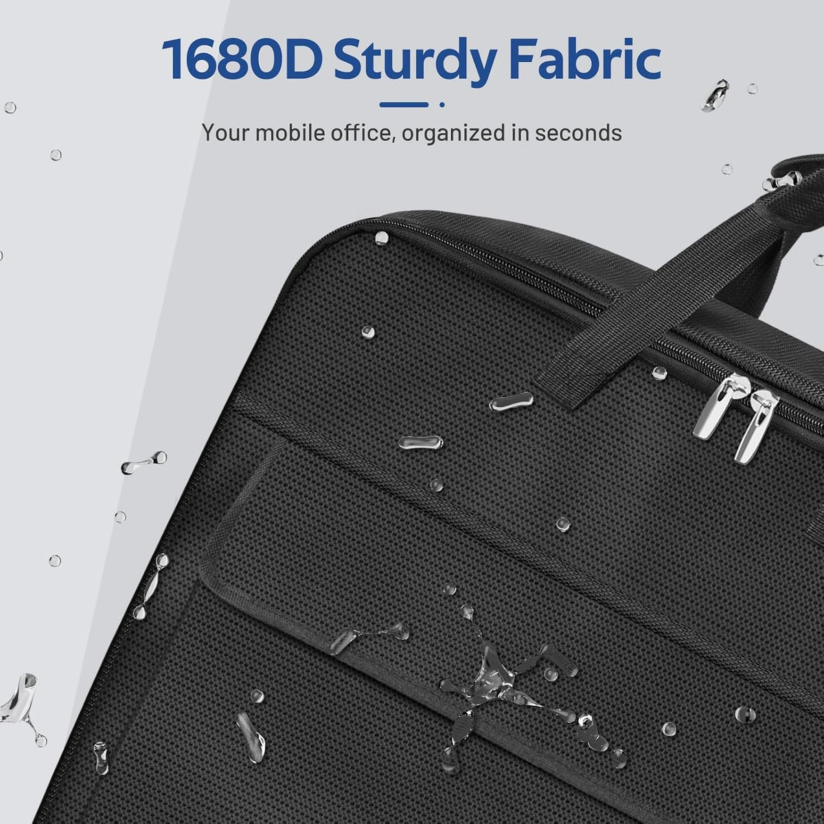 MISSLO Carry On Garment Bags for Travel with Shoe Compartment 42'' Suit Travel Bags for Men Heavy duty Fabric Luggage Hanging Bag for Clothes Suit Carrier with Shoulder Strap for Business Trips, Black