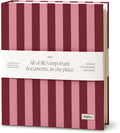 Document Organizer Binder for Important Papers & Passports, Sangria