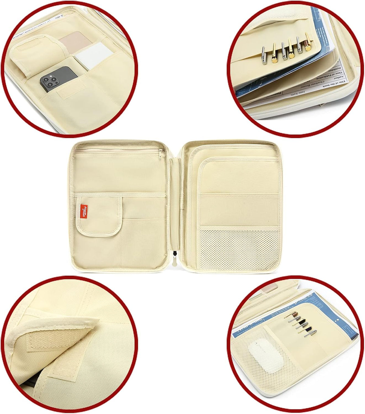 Lanola A4 Document Bags Portfolio Waterproof Business File Holder Travel Gear Organizer Electronics Accessories Bag
