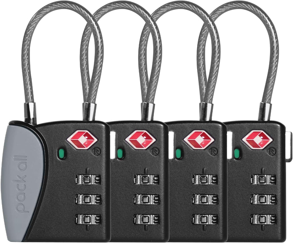pack all TSA Approved Travel Luggage Locks, Resettable 3-Digit Code