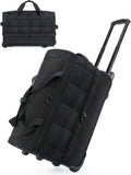 BAGSMART Rolling Duffle Bag with Wheels, Carry on Travel Bag, Black
