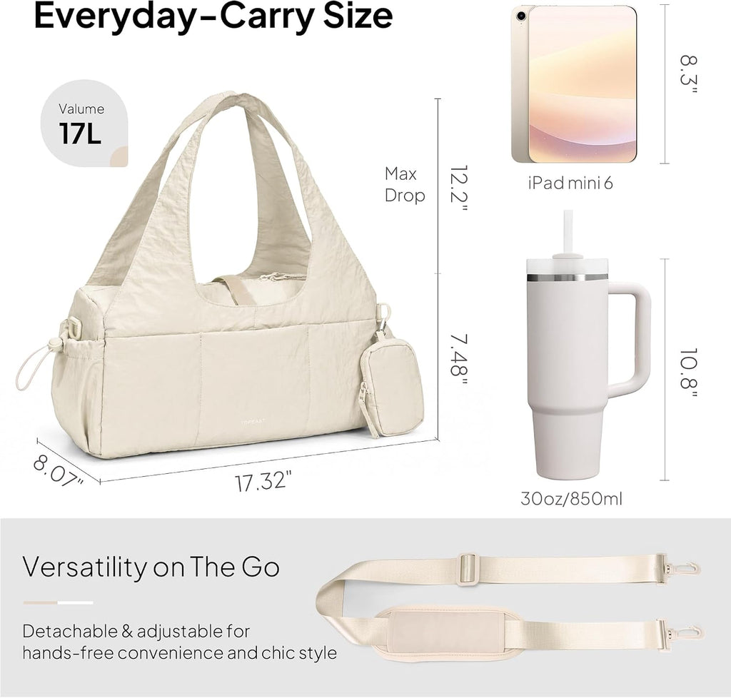 TOPEAST Gym Bag for Women with Yoga Mat Holder Mini Gym Bags Sports Dance Workout Yoga Bag