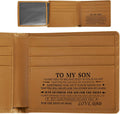 To My Son Gifts, Personalized Leather Wallet For Son From Dad
