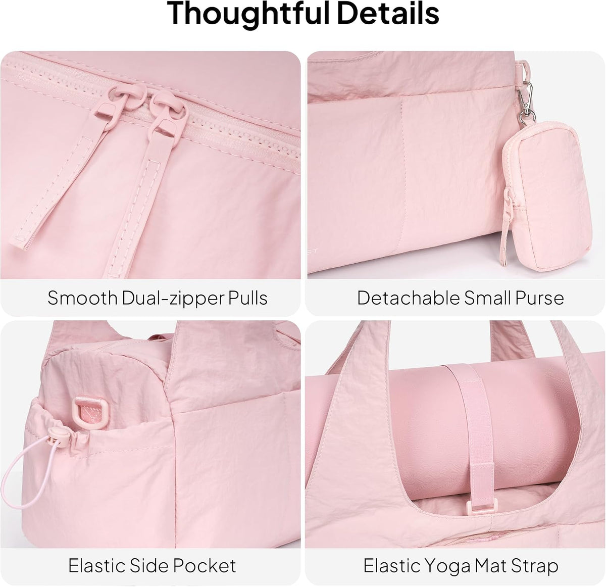 TOPEAST Gym Bag for Women with Yoga Mat Holder Mini Gym Bags Sports Dance Workout Yoga Bag