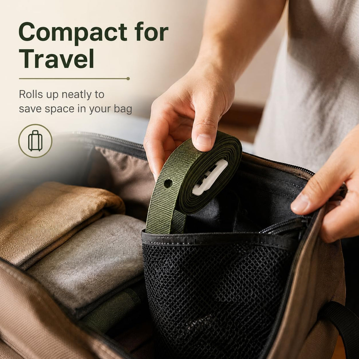 2 Pack Adjustable Portable Travel Clothesline with Buckle