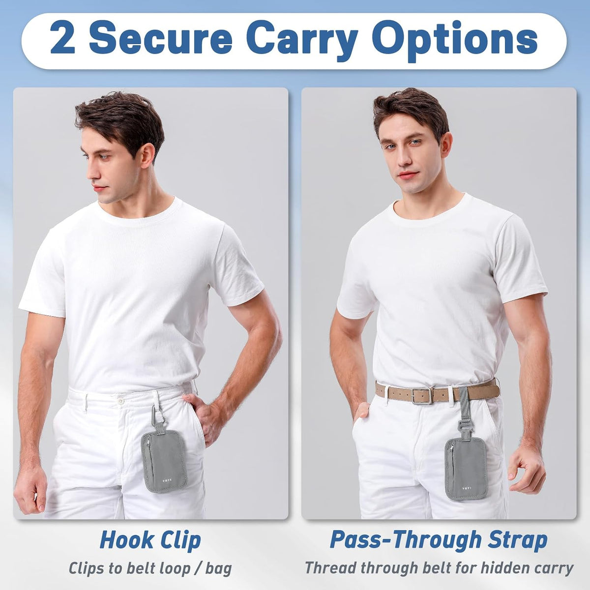 YOYI YOYI RFID Blocking Hidden Stash Clip, Travel Wallet Water-Repellent