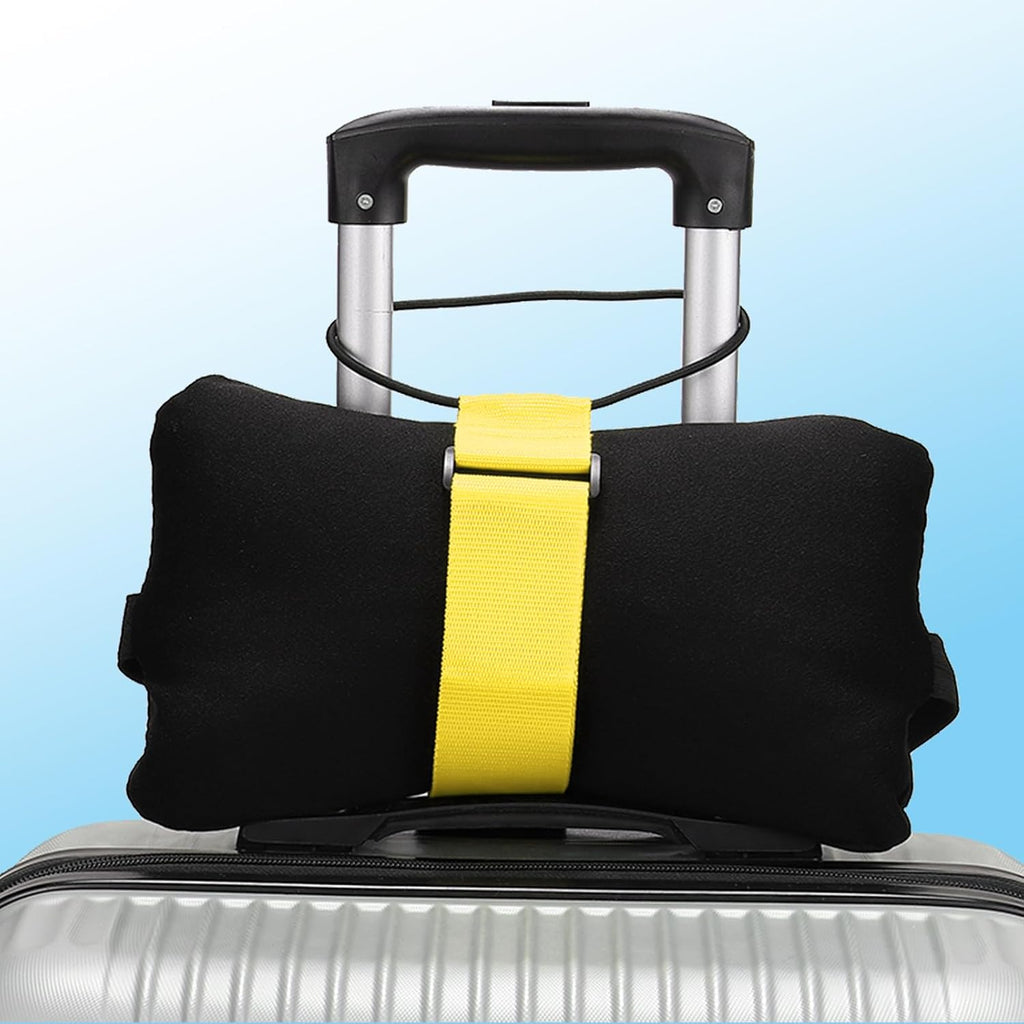 PATIKIL Luggage Straps Bag Bungee, 2 Pcs Suitcase Straps Adjustable Belt for Add a Bag Easy to Travel Elastic Strap Belt Handle Handbag Backpack, Yellow