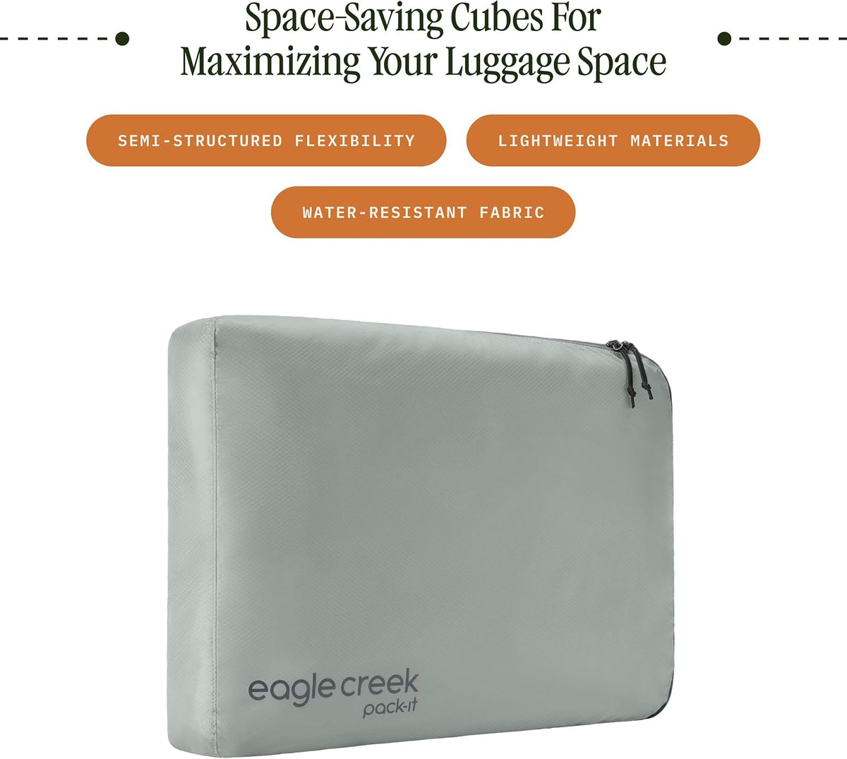 Eagle Creek Pack-It Isolate Cube Set, XS/S/M, 3 Piece Set, Storm Grey
