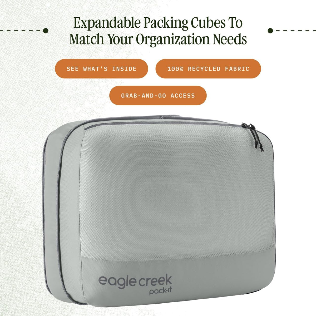 Eagle Creek Pack-It Reveal Expansion Cube, Large, Storm Grey