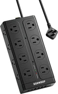 Surge Protector Power Strip 6Ft Extension Cord with 6 USB & 16 Outlets
