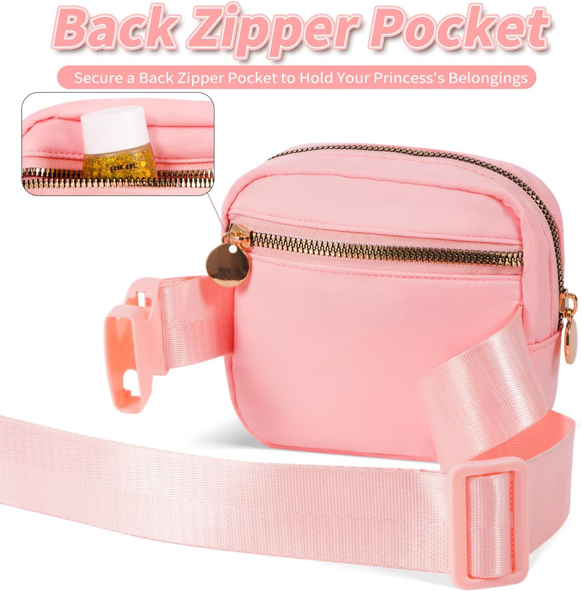 Uygafly Gifts for Girls Kids Toddler,Initial Fanny Pack Purse Peach,G