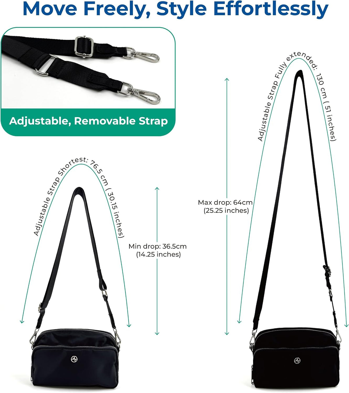 Pander Crossbody Sling Bag – Everyday Purse with Adjustable Strap, Perfect for Travel, Errands, and Daily Use