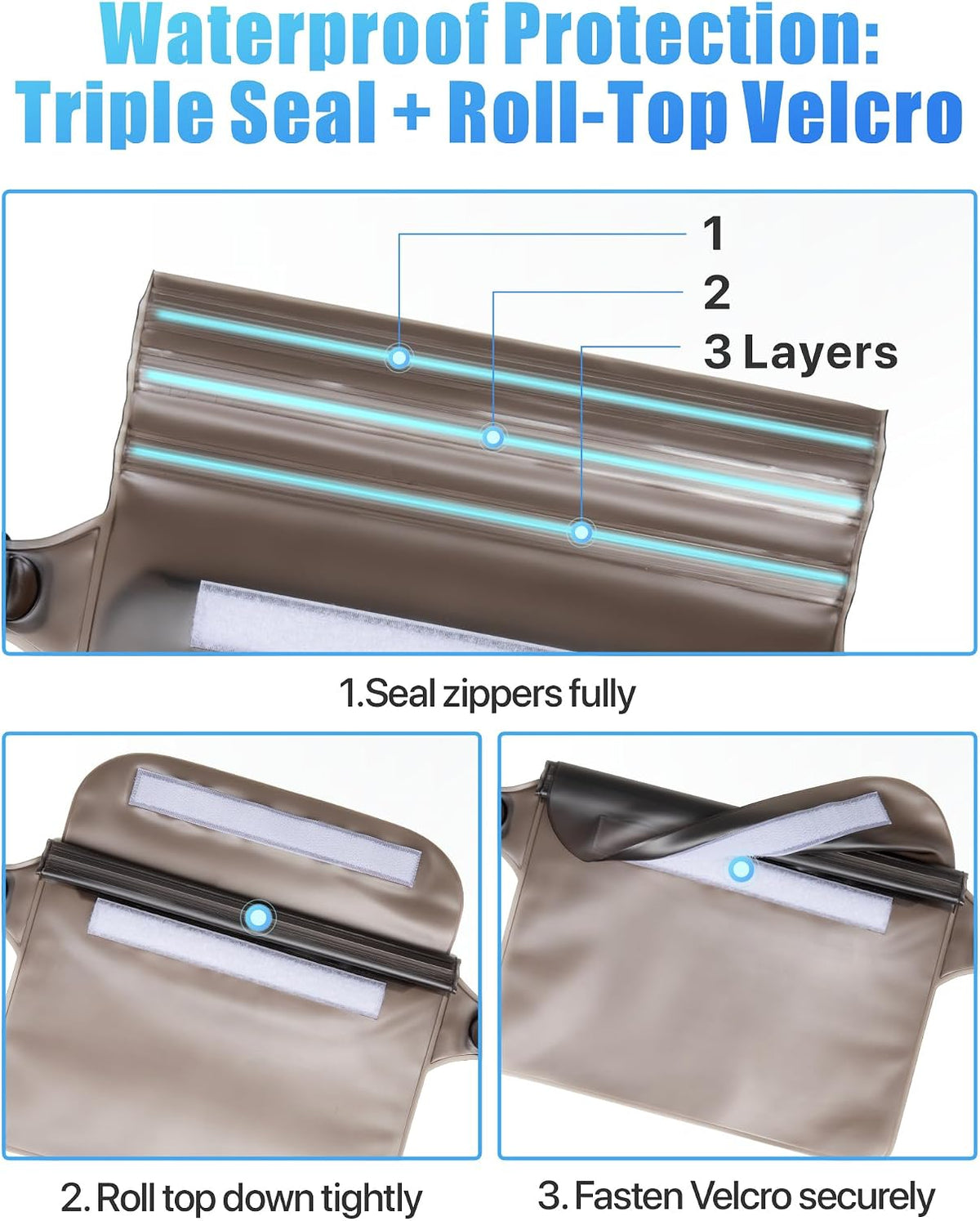 F-color Waterproof Fanny Pack - Waterproof Pouch, Beach Cruise Essentials