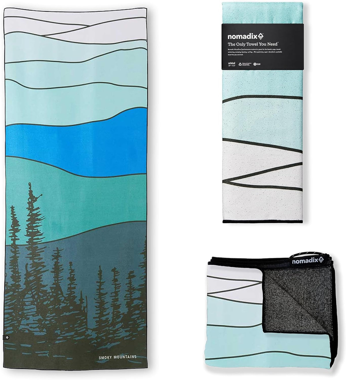 Nomadix Original Towel - National Parks- Perfect for Beach, Pool, Travel, Camping, Yoga - Made with Recycled Materials - Super Absorbent - Sand Resistant