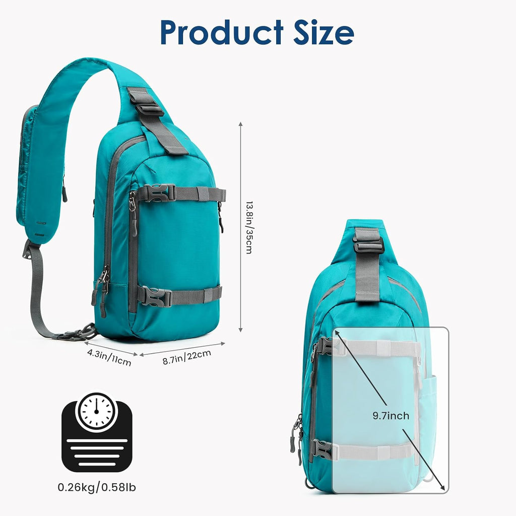 G4Free Recycled Sling Bag for Men Hiking Travel Anti-Theft Crossbody Bag