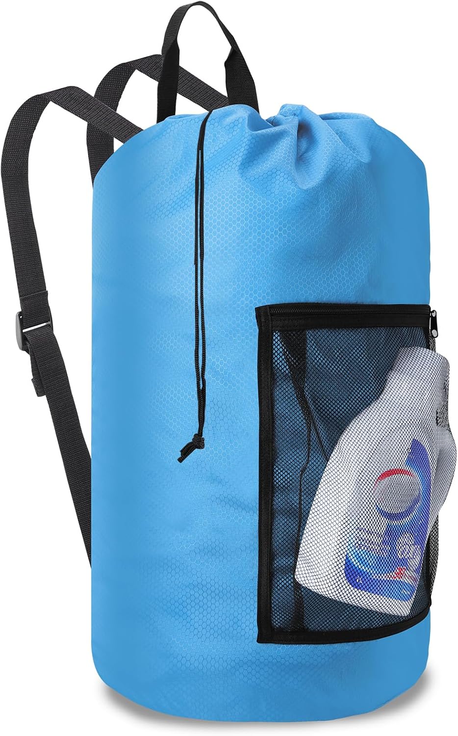 Laundry Backpack Portable Travel Laundry Bags with Straps and Mesh Pocket