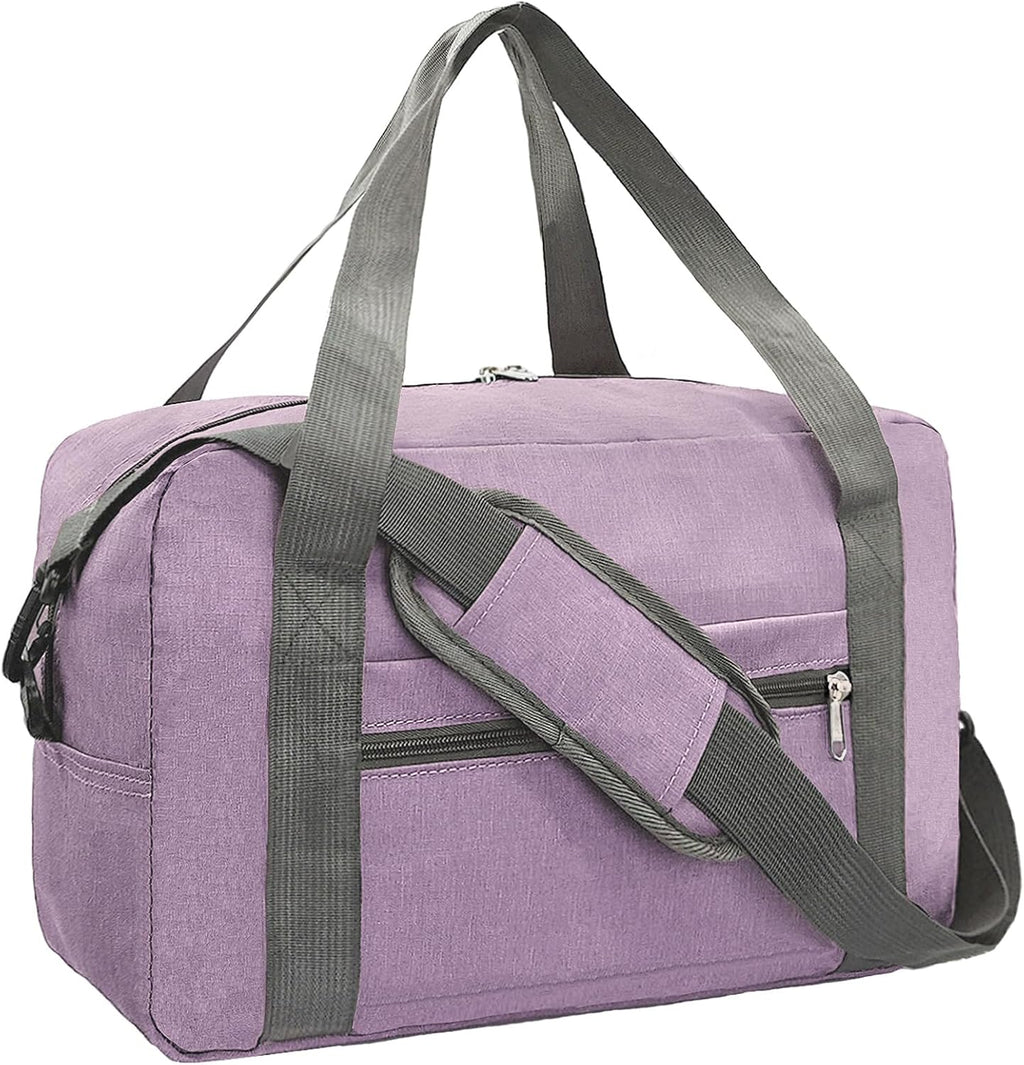 For Spirit Airlines Personal Item Bag 18x14x8 in Underseat Carry-on Luggage foldable Travel Duffle Bag for Airplanes(30L, Purple)