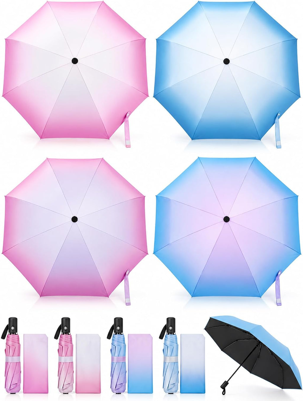 Jexine Windproof Travel Umbrella Compact Small