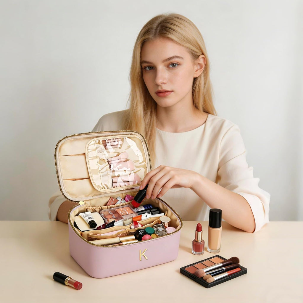 Personalized Makeup Bag Gifts for Women Travel Cosmetic Case