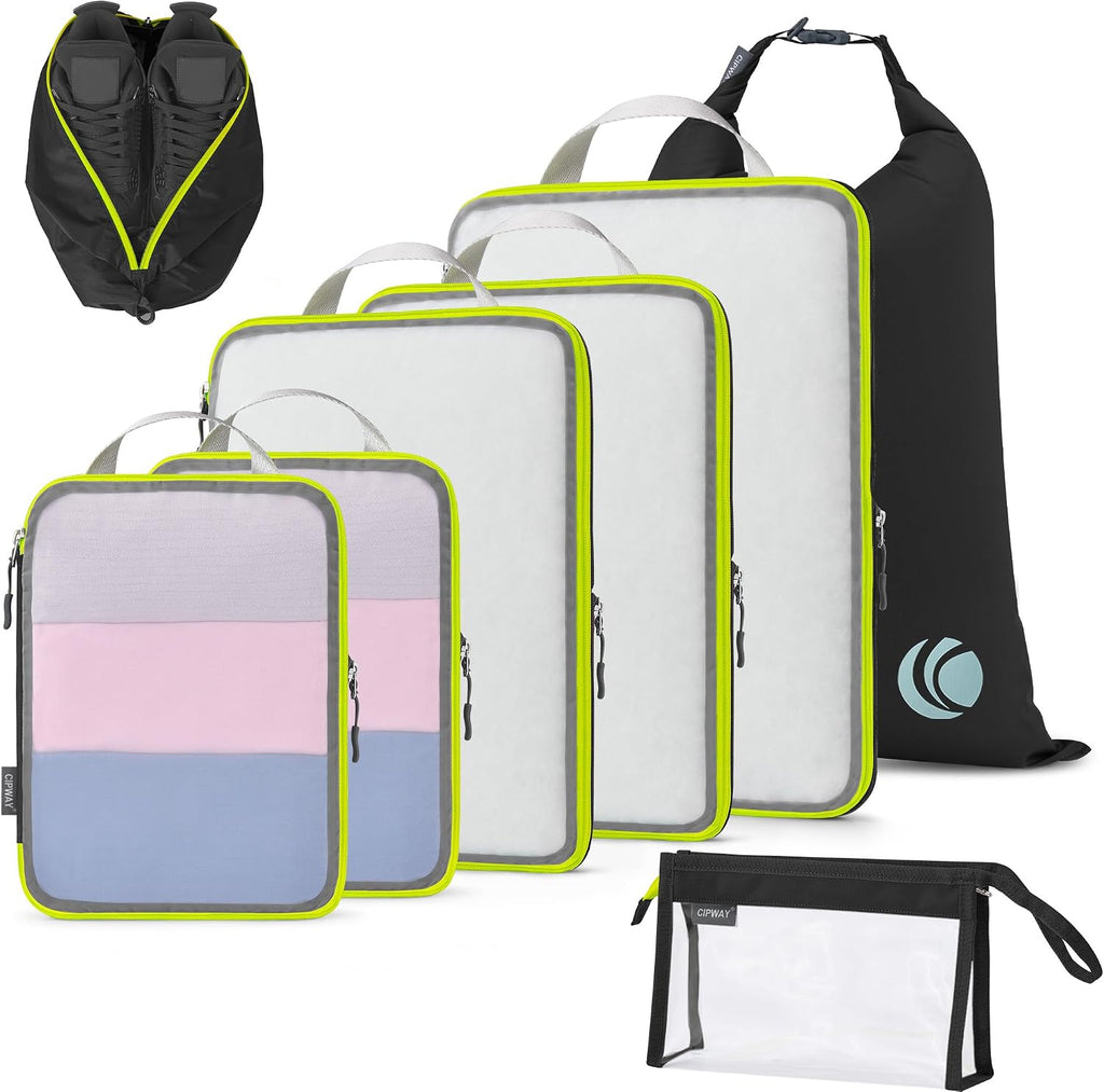 Cipway Compression Packing Cubes Mesh (8 Pcs, Black)