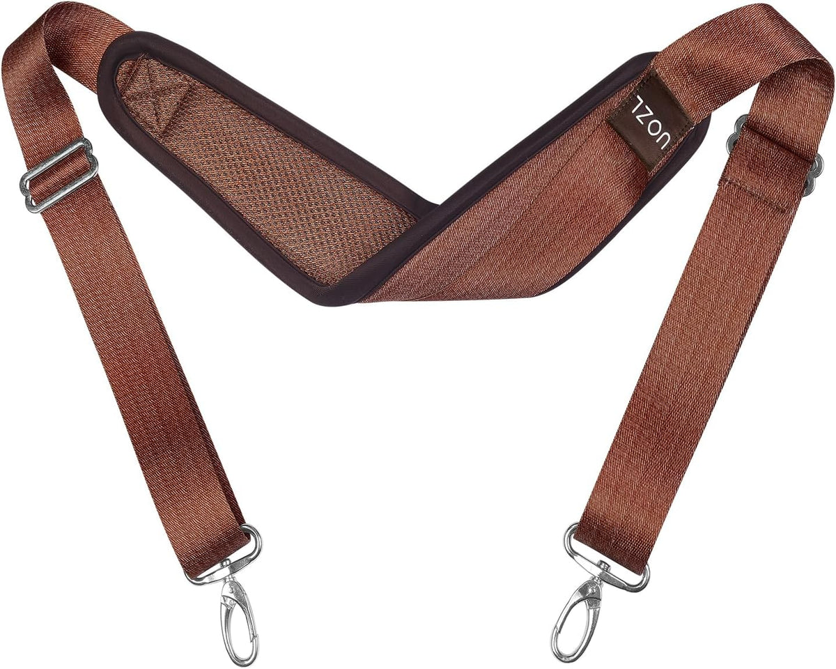 67 Inch Shoulder Straps, Soft with Ultra-Thick Fixed Shoulder Pad, Two Way Independently Adjustable Buckle Replacement Straps for Laptop Bag Messenger Bag Tool Bag Luggage,Brown