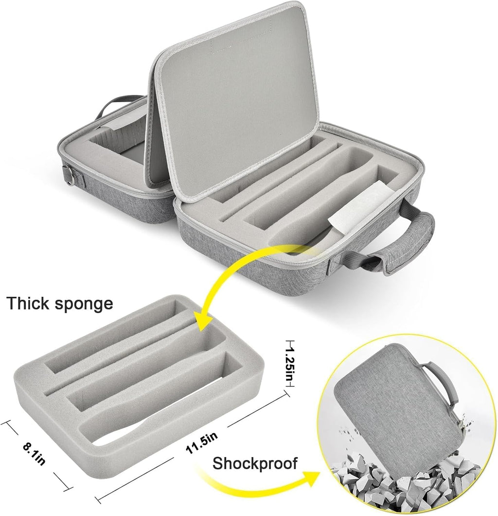 ANKHOH Hard Case for JBL Wireless Microphone,2 Mics and Receiver Grey