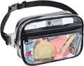 Clearworld Clear Fanny Pack, Waterproof 3-in-1 Belt Bag for Women, Black