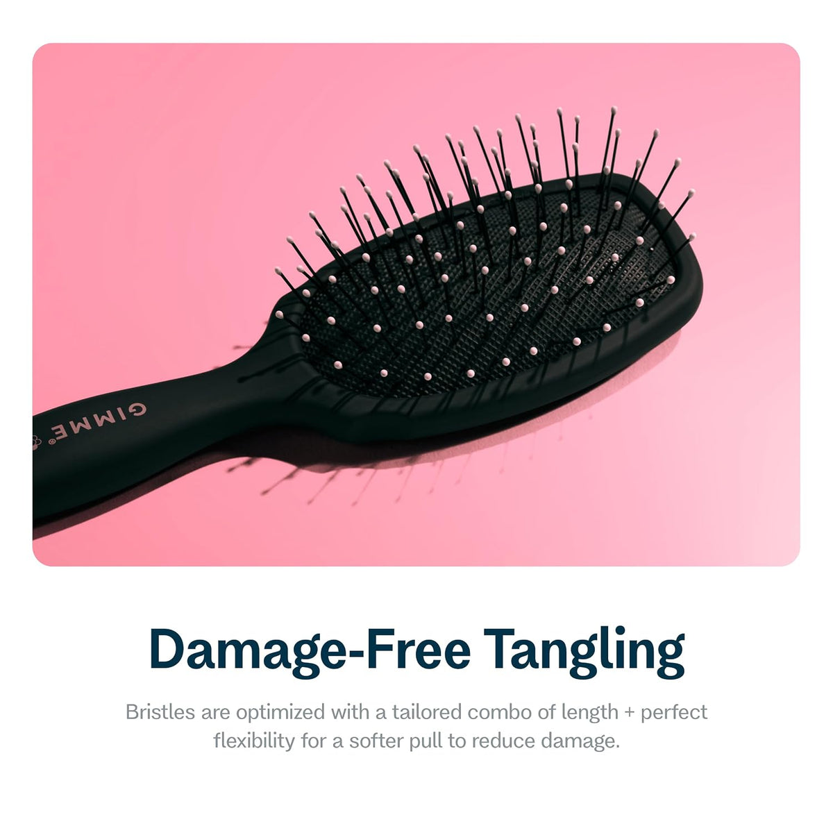 Gimme Hair Brush Mini Travel Detangler, Fine Hair, Black