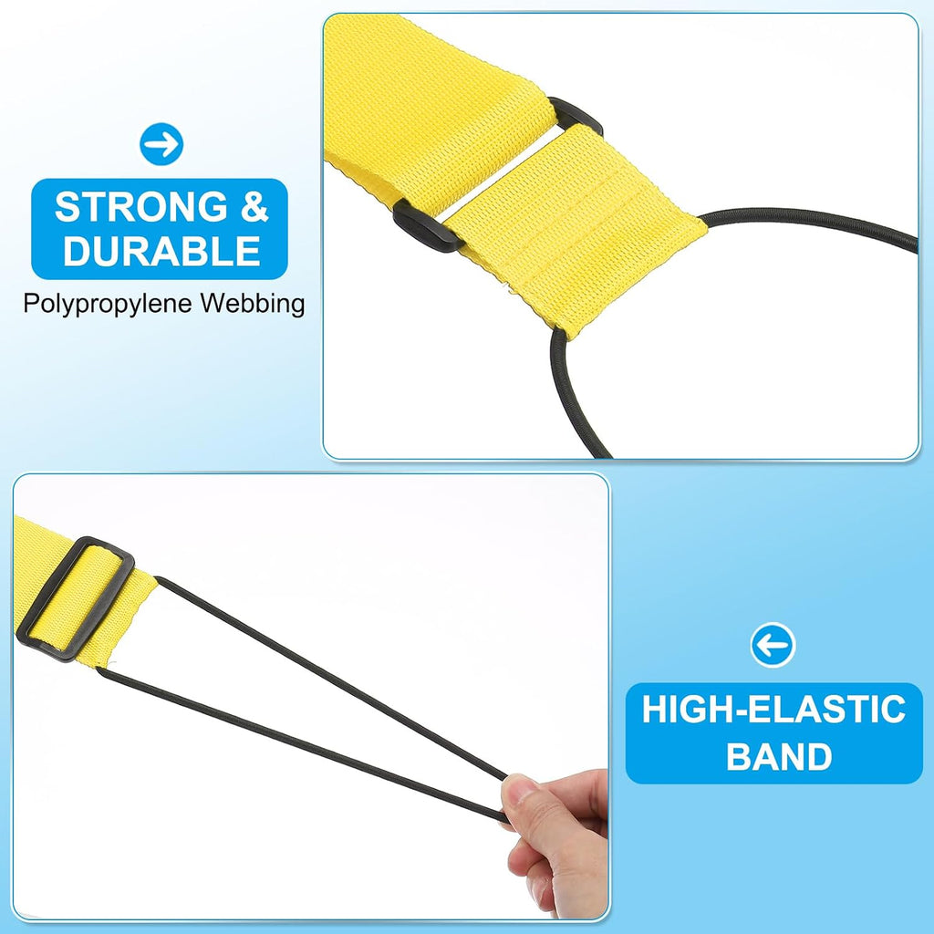 PATIKIL Luggage Straps Bag Bungee, 2 Pcs Suitcase Straps Adjustable Belt for Add a Bag Easy to Travel Elastic Strap Belt Handle Handbag Backpack, Yellow