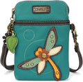 CHALA Garden Animal Collection Cell Phone Crossbody Purse-Women PU Leather/Canvas Multicolor Handbag with Adjustable Strap