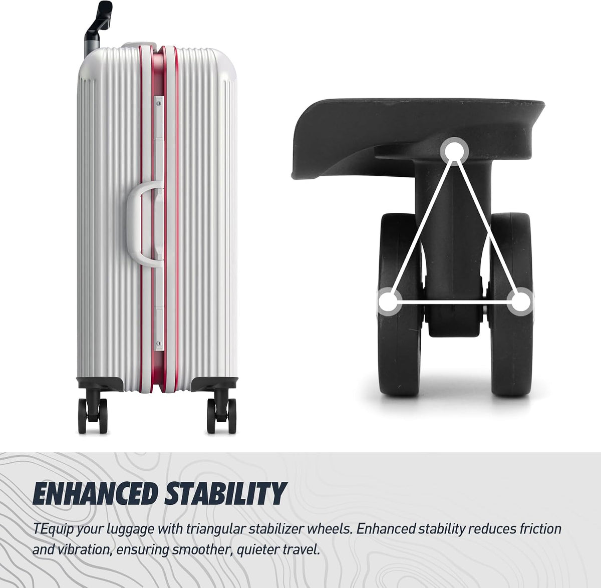 1 Pair Smooth Luggage Replacement Wheels DL130, Low-Noise Swivel Casters