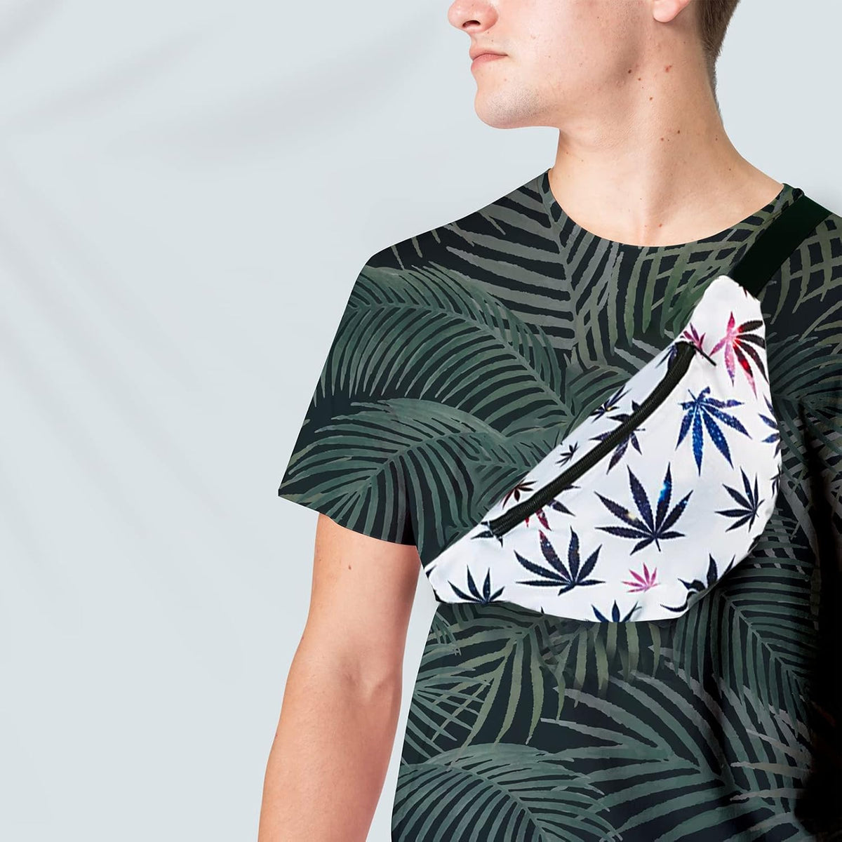 Funny Guy Mugs Galaxy Weed Fanny Pack