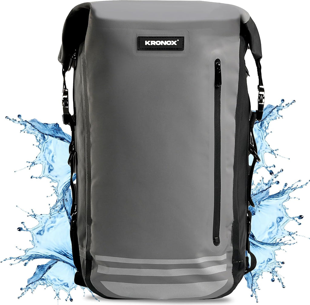 KRONOX 25L Waterproof Backpack for Men – IPX7 Submersible Dry Bag, Lightweight & Durable for Travel, Motorcycle, Kayak