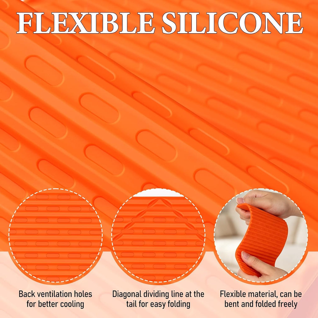 Flexible Foldable Phone Holder,Portable Foldable Silicone Phone Holder,Adjustable Desk Holder,Ergonomic Multi-Angle Viewing Holder for Video Calls, Streaming for Mobile Phone,Tablets (2pcs)