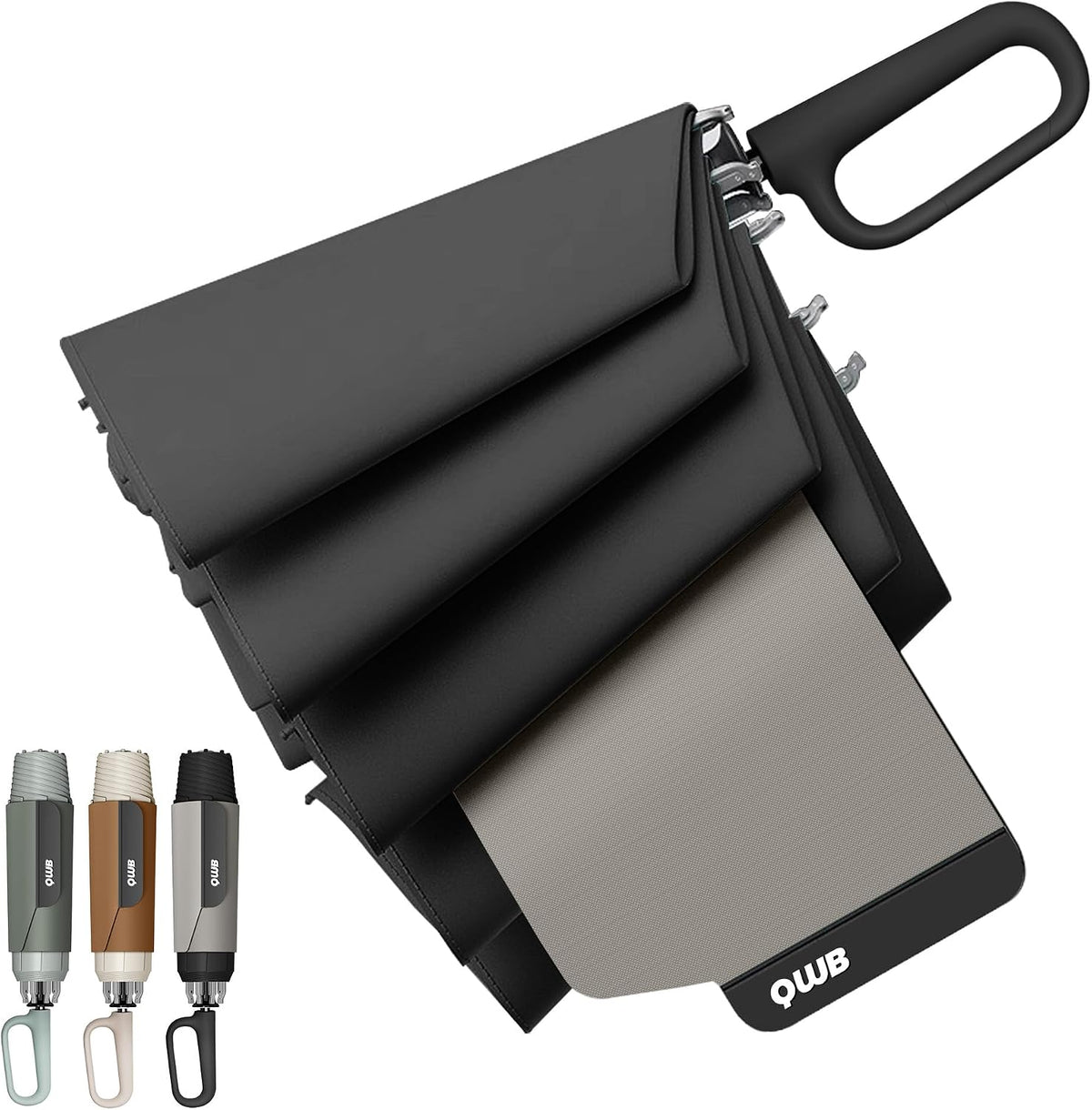 QWB Inverted Umbrella with Auto Open Close Windproof Compact Travel