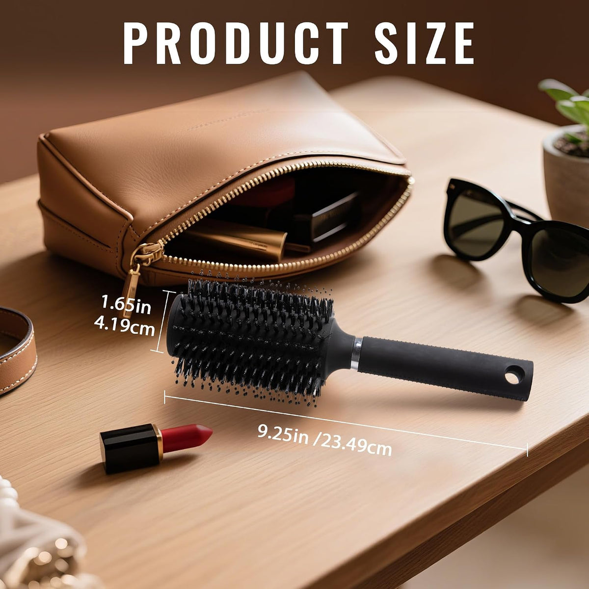Diversion Safe Hair Brush Secret Safe Can, Hidden Storage for Money, Jewelry, Valuables, Secret Storage Box with Large Hidden Compartment for Travel or Home Use - Black