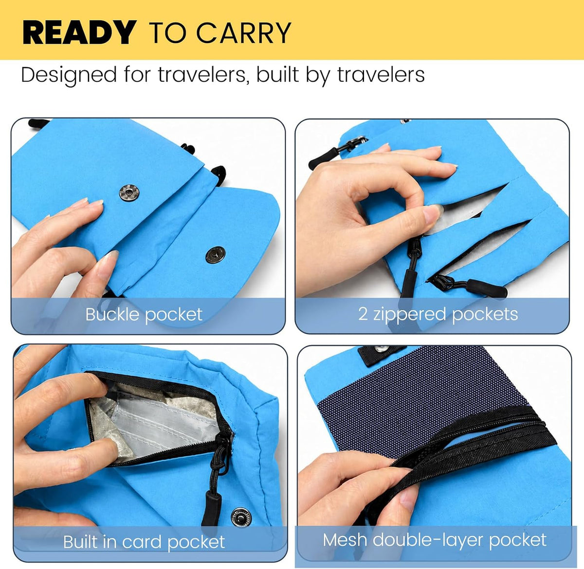 RFID Blocking Passport Holder for Travel Women Wallet Suit Single & Couples, Travel Essentials Neck Wallet with Adjustable Strap and Multi-Pocket Document Organizer Men for International Travelers