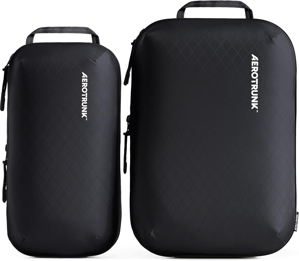 Aerotrunk Ultralight Compression Packing Cubes for Travel, 3-Pack, Black