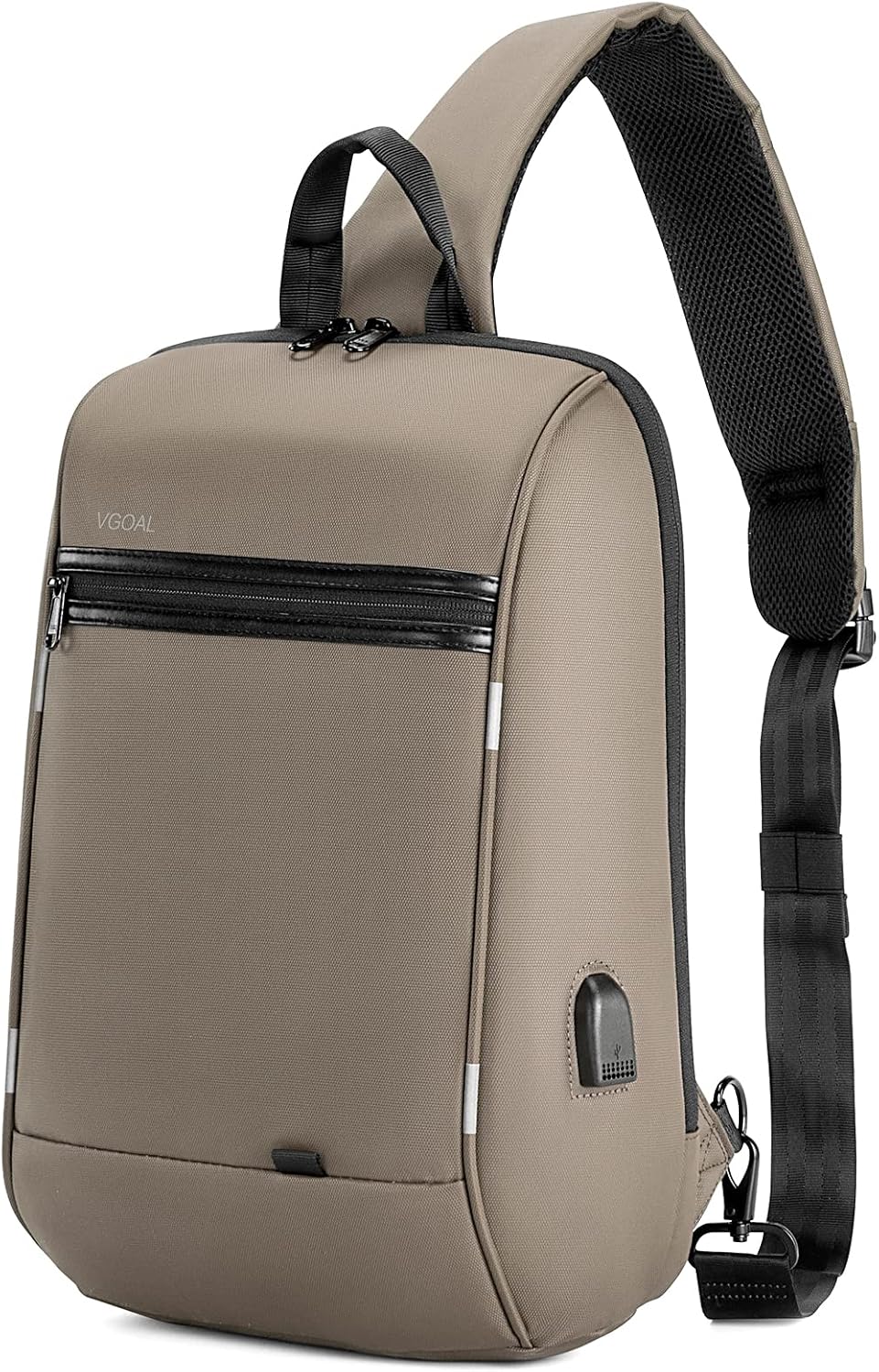 VGOAL Crossbody Bag Sling Bag for Men Sling Backpack with RFID Pocket Mini Backpack Daypack Crossbody for Travel Sport Running Hiking