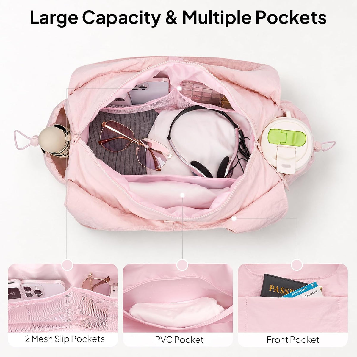 TOPEAST Gym Bag for Women with Yoga Mat Holder Mini Gym Bags Sports Dance Workout Yoga Bag