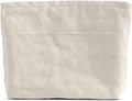 HAPPYHEIDI Large Makeup Bag Travel Cosmetic Pouch, Raw White Upgraded