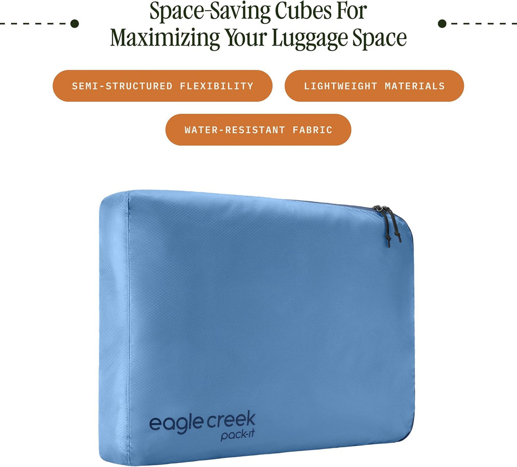 Eagle Creek Pack-It Isolate Cube Set, XS/S/M, 3 Piece Set, Blue Dawn