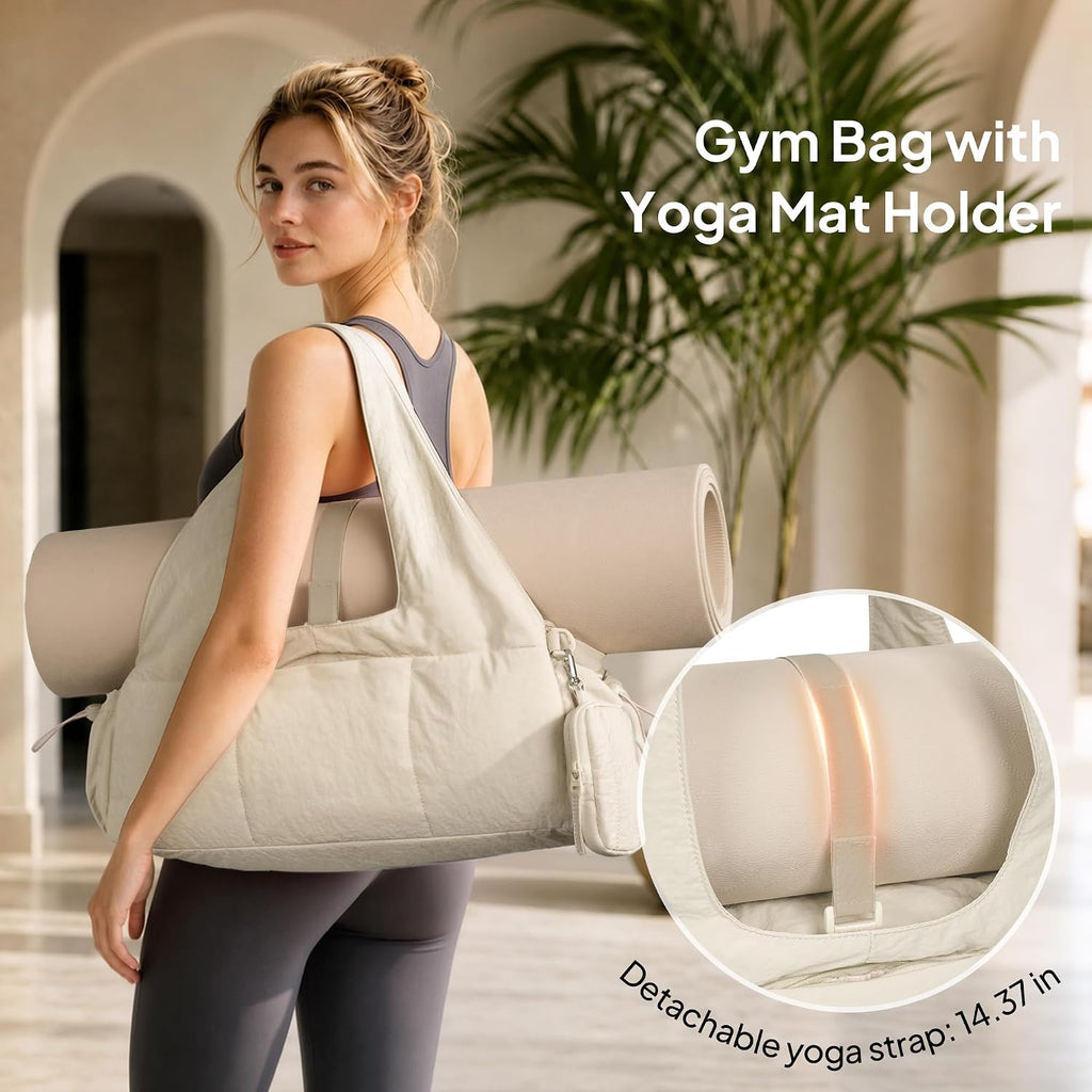 TOPEAST Gym Bag for Women with Yoga Mat Holder Mini Gym Bags Sports Dance Workout Yoga Bag