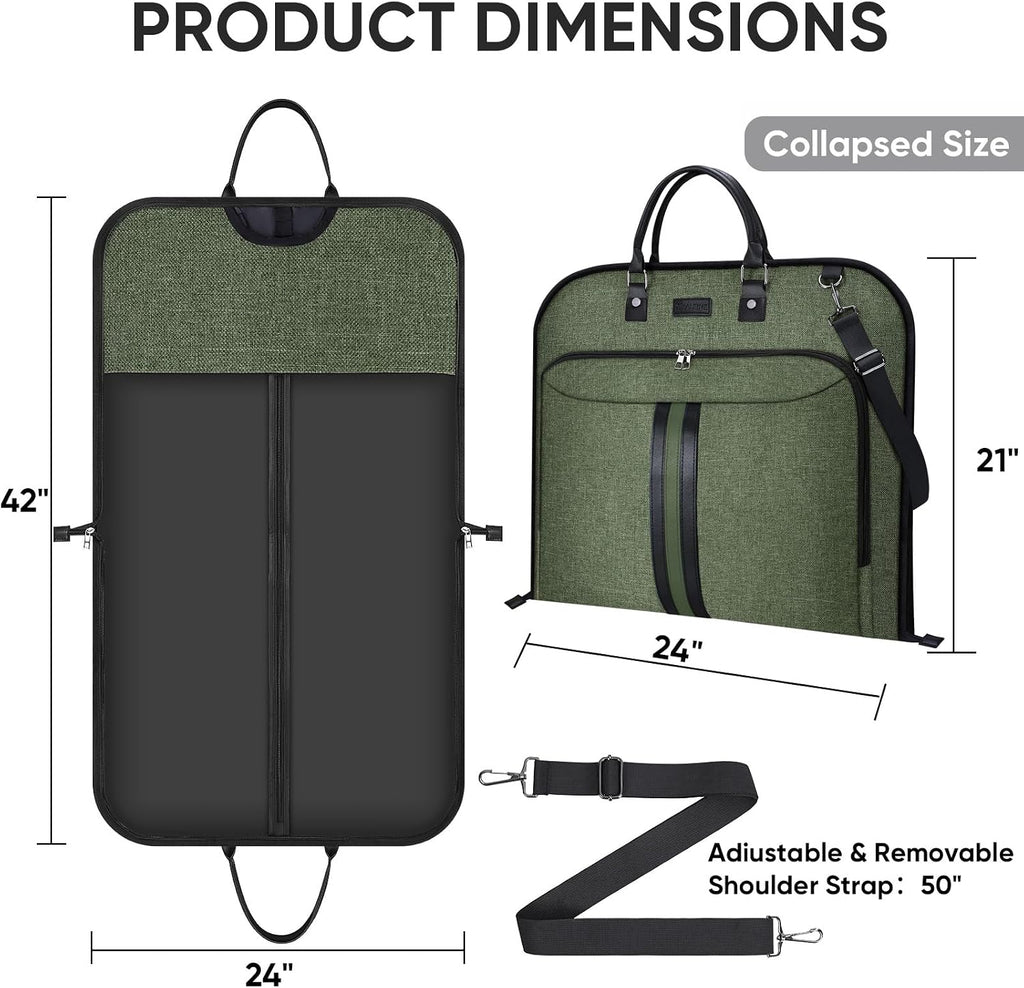 BALEINE Garment Bags for Travel, Water Resistant Carry on Suit Bag