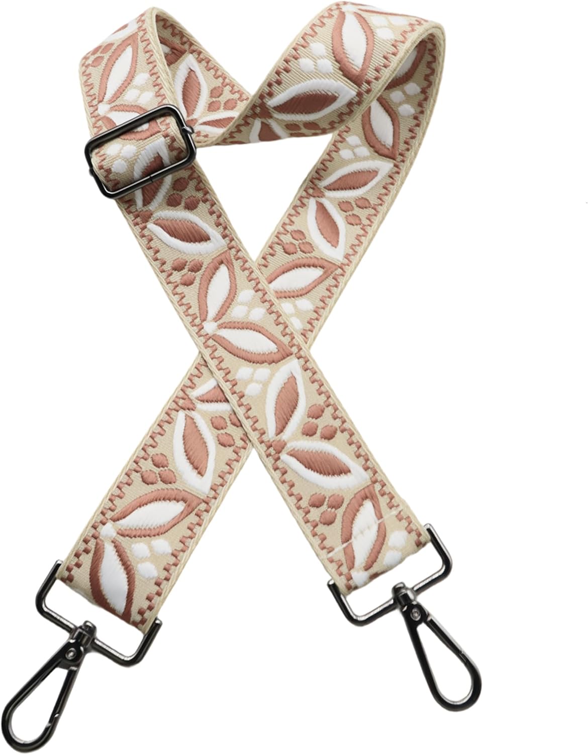 1.5" Wide Purse Strap Adjustable Replacement Gunmetal Hardware Long Crossbody Bag Strap for Thick Shoulder Bags Canvas Handbags Straps
