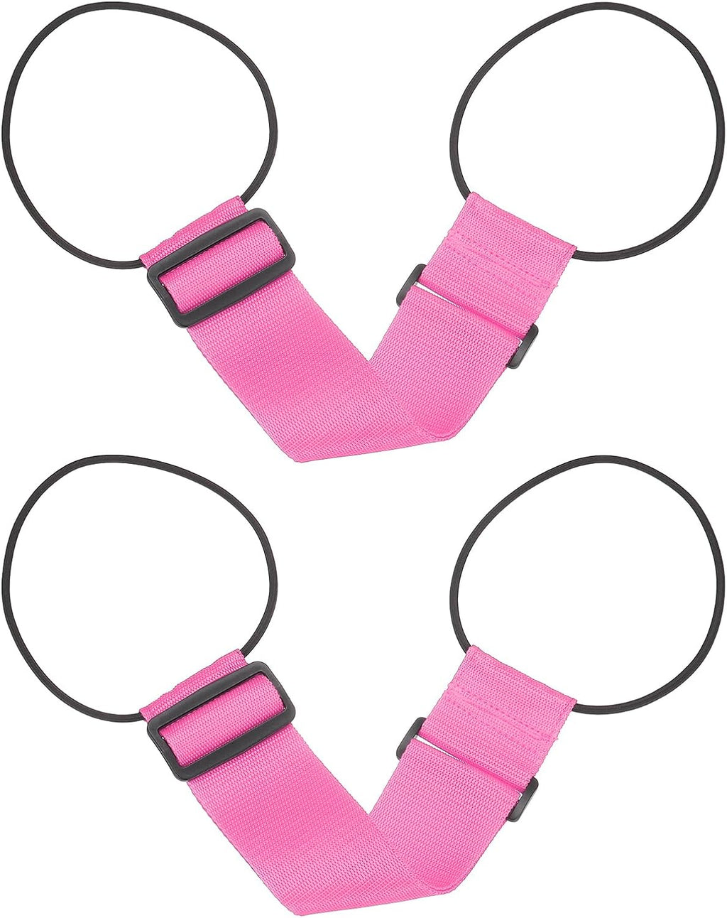 PATIKIL Luggage Straps Bag Bungee, 2 Pcs Suitcase Straps Adjustable Belt for Add a Bag Easy to Travel Elastic Strap Belt Handle Handbag Backpack, Pink