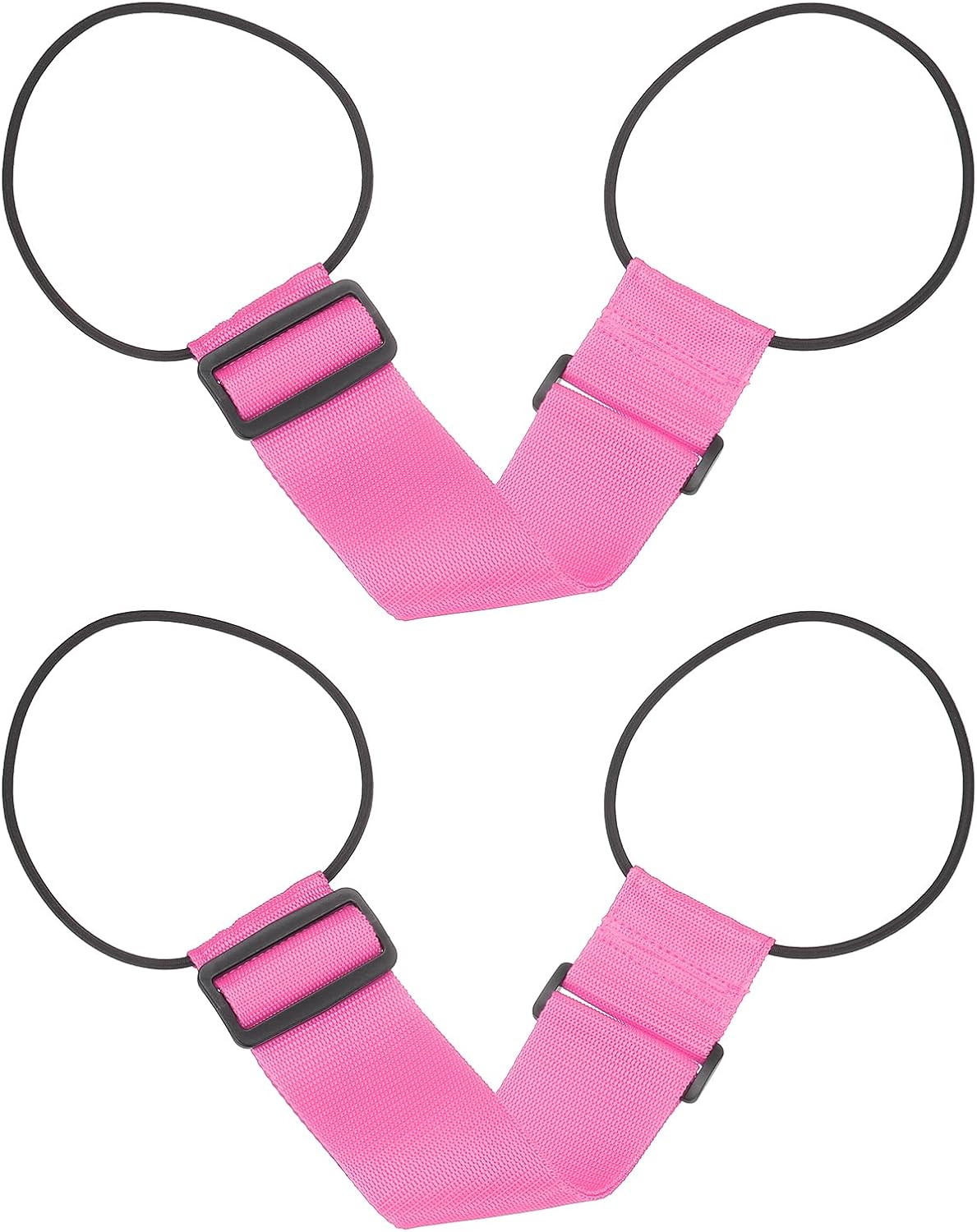 PATIKIL Luggage Straps Bag Bungee, 2 Pcs Suitcase Straps Adjustable Belt for Add a Bag Easy to Travel Elastic Strap Belt Handle Handbag Backpack, Pink