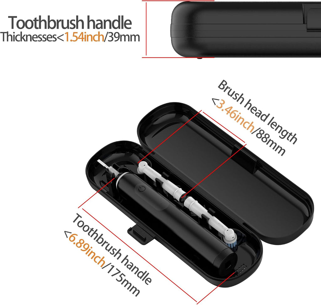 Easily cleaned Electric toothbrush Travel Container Case healthier intended for Oral-B PRO SMART GENIUS SERIES for Aquasonic Black Series for Philips Sonicare 4100/6100/9000/9900/7500 (1)